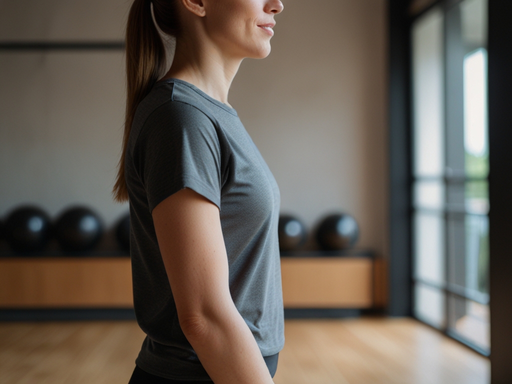 Person med förbättrad hållning efter Pilates